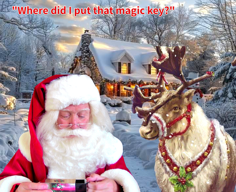 So Real Santa with Rudolph