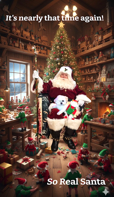 So Real Santa in the Workshop