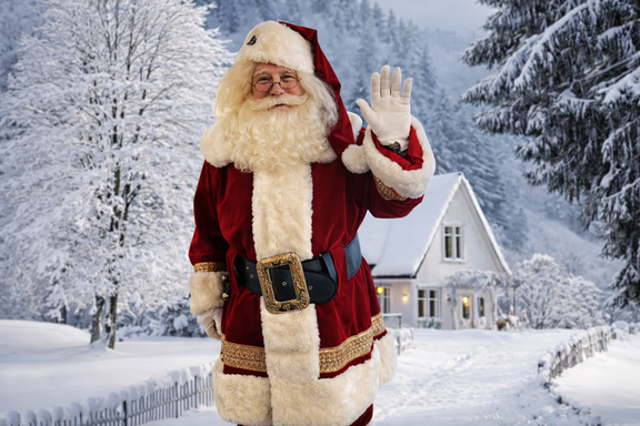 So Real Santa Waving!